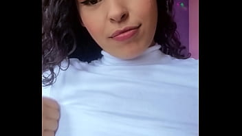 Hot brazilian brunette with natural breasts asking you to cum for her espuletinha