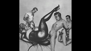Retro erotic drawings