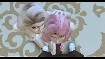 Cute girl learns to suck