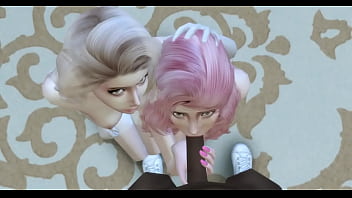 Cute girl learns to suck