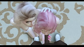 Cute girl learns to suck