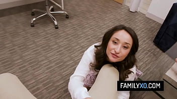 Horny stepfather takes his teen stepdaughter to his office to fuck her pussy