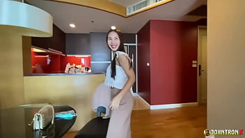 Johntronx getting the hottest xxx welcome gift from a sexy asian babe in pov
