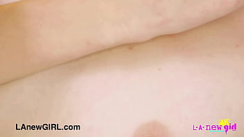 Pretty teen model naked close up