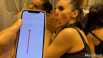 Playing in lovenselush with my girlfriend in public