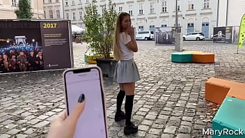 Playing in lovenselush with my girlfriend in public