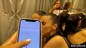 Playing in lovenselush with my girlfriend in public