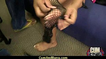 Black sluts mouth used by group of white cocks 18