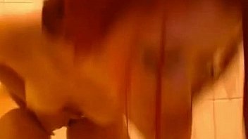 Skinny babe plays with dildo in shower porn