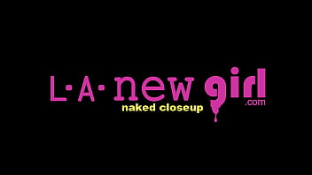 Tiny cute brunette naked close up