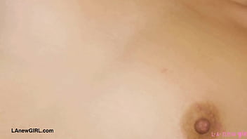 Tiny cute brunette naked close up