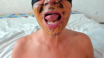 Pumpkin is much better with sperm blowjob big cock