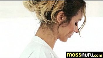 Busty teen gives nuru sex massage 6