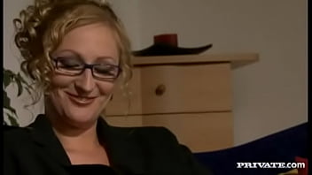 Nicole is a blonde milf who gets licked fingered and titty fucked