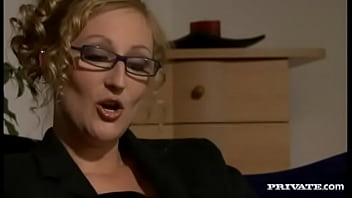 Nicole is a blonde milf who gets licked fingered and titty fucked