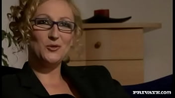 Nicole is a blonde milf who gets licked fingered and titty fucked