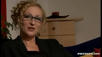 Nicole is a blonde milf who gets licked fingered and titty fucked