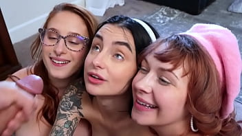 Geek girls catfish their way into a wild hookup and foursome