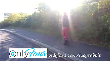 I took my latex sweat suit outdoor on the walk