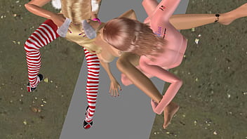3d shemale threesome part 2 – hot animated futanari action with two sexy girls