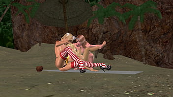 3d shemale threesome part 2 – hot animated futanari action with two sexy girls