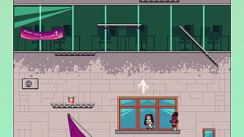 Hentai party on rooftop brunette fucking hard with darkskin girl