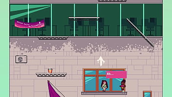 Hentai party on rooftop brunette fucking hard with darkskin girl