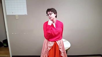 Femdom masturbates while roleplaying domming he neighbor