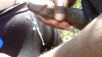 Black men jerk off white teens leggins