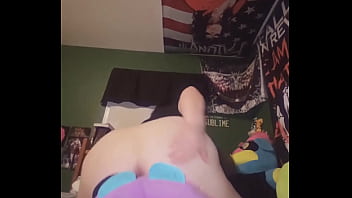 Chubby goth fucks her plushie teaser ask for full