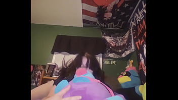 Chubby goth fucks her plushie teaser ask for full