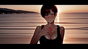 Cute redhead sucks a massive cock on public beach and swallows every drop hentai pov ai Cute redhead sucks a massive cock on public beach and swallows every drop hentai pov ai