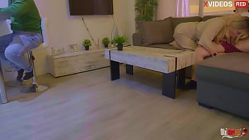 Stepmom loves the taste of stepson's dick very much that sucks and fucks behind husband's back