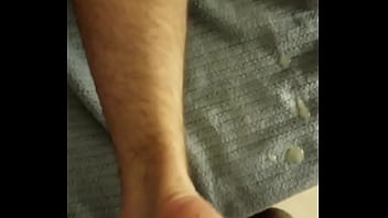 Cumshot week day 4 quite a cumshot but the after math of one on the feet of dirtysocks