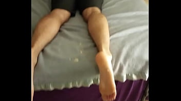 Cumshot week day 4 quite a cumshot but the after math of one on the feet of dirtysocks