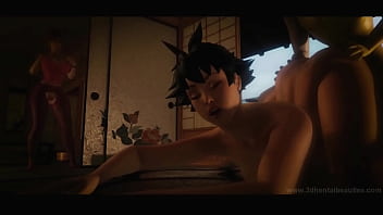 Timid honoka trains relieve stress from her dissolute master preview