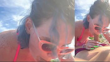 Hot beach public heatwave romance under the sun