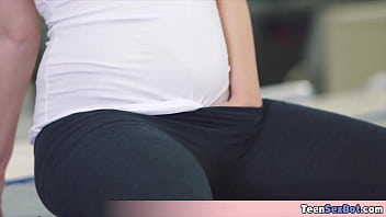 Cute chick fucked by a stranger in the bubble wash