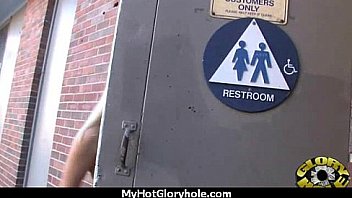 Gloryhole with a nasty wild white girl interracial 23