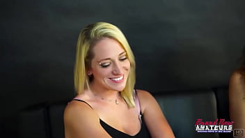 Pierced brunettes meredith and jennifer share a big fat cock to suck