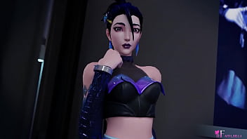 Faithbell akali fuck with a fan