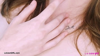 Captivating brunette beauty naked close up