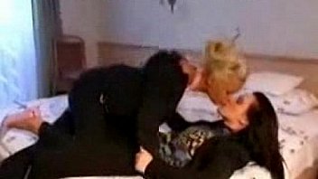 Lesbian sizzling sex bed