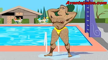 Macho bundudo na suruba gay no clube