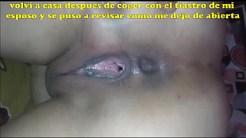 Llego a casa despues de coger con pariente de mi esposo y me revienta el culo en castigo