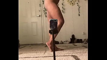 Naked posing muscle girl