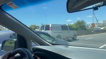 Keeping my eyes on the road but my photographer has his eyes and camera on my pussy