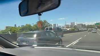 Keeping my eyes on the road but my photographer has his eyes and camera on my pussy