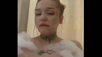 Watch the full video of me caressing myself in a bubble bath on the channel