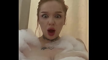 Watch the full video of me caressing myself in a bubble bath on the channel